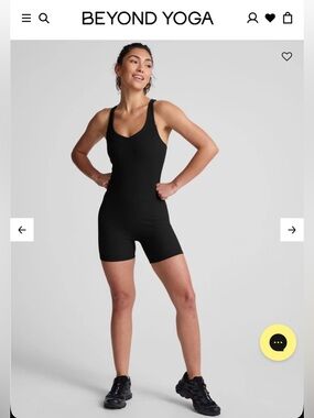 Beyond Yoga Routine Ribbed Biker Jumpsuit NWT